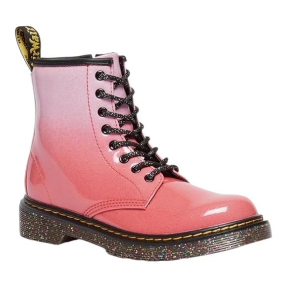 Dr. Martens 1460 Gradient Glitter Lace Up cOMBAT‎ BootS pink Women's Size 6 New - Picture 4 of 15
